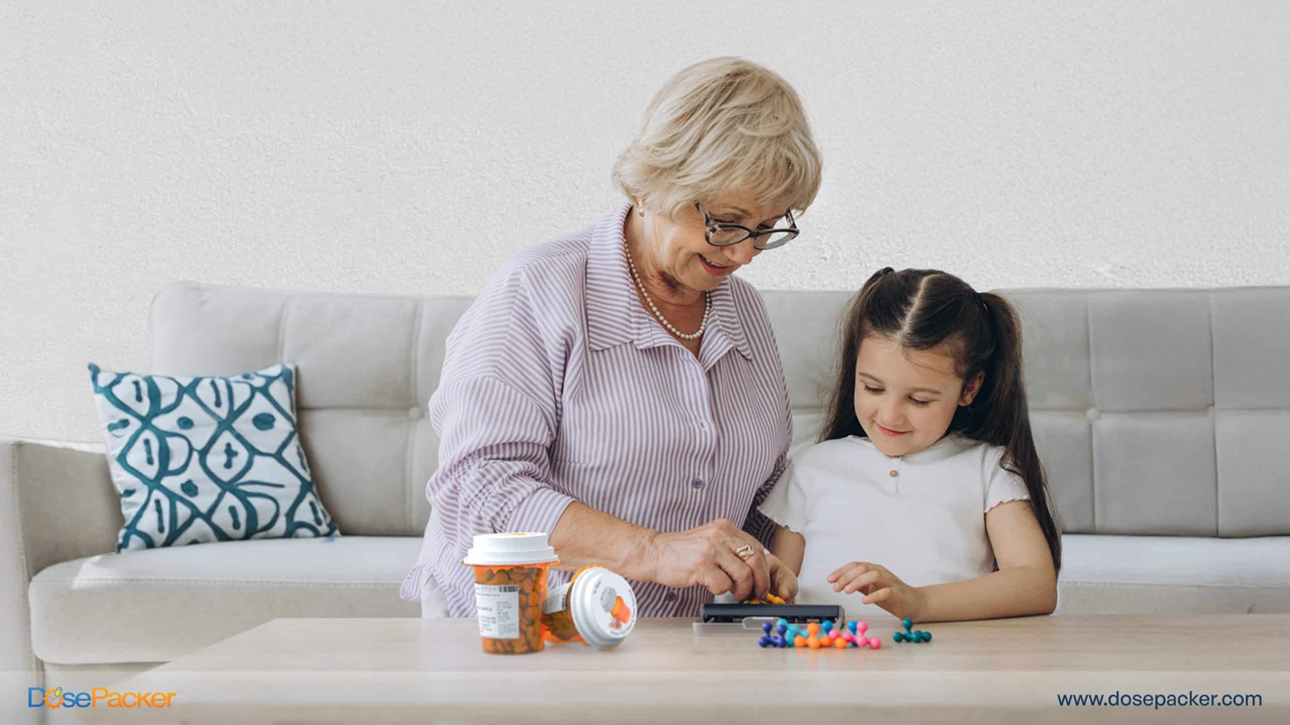A senior opening the DosePacker medication bottle easily
